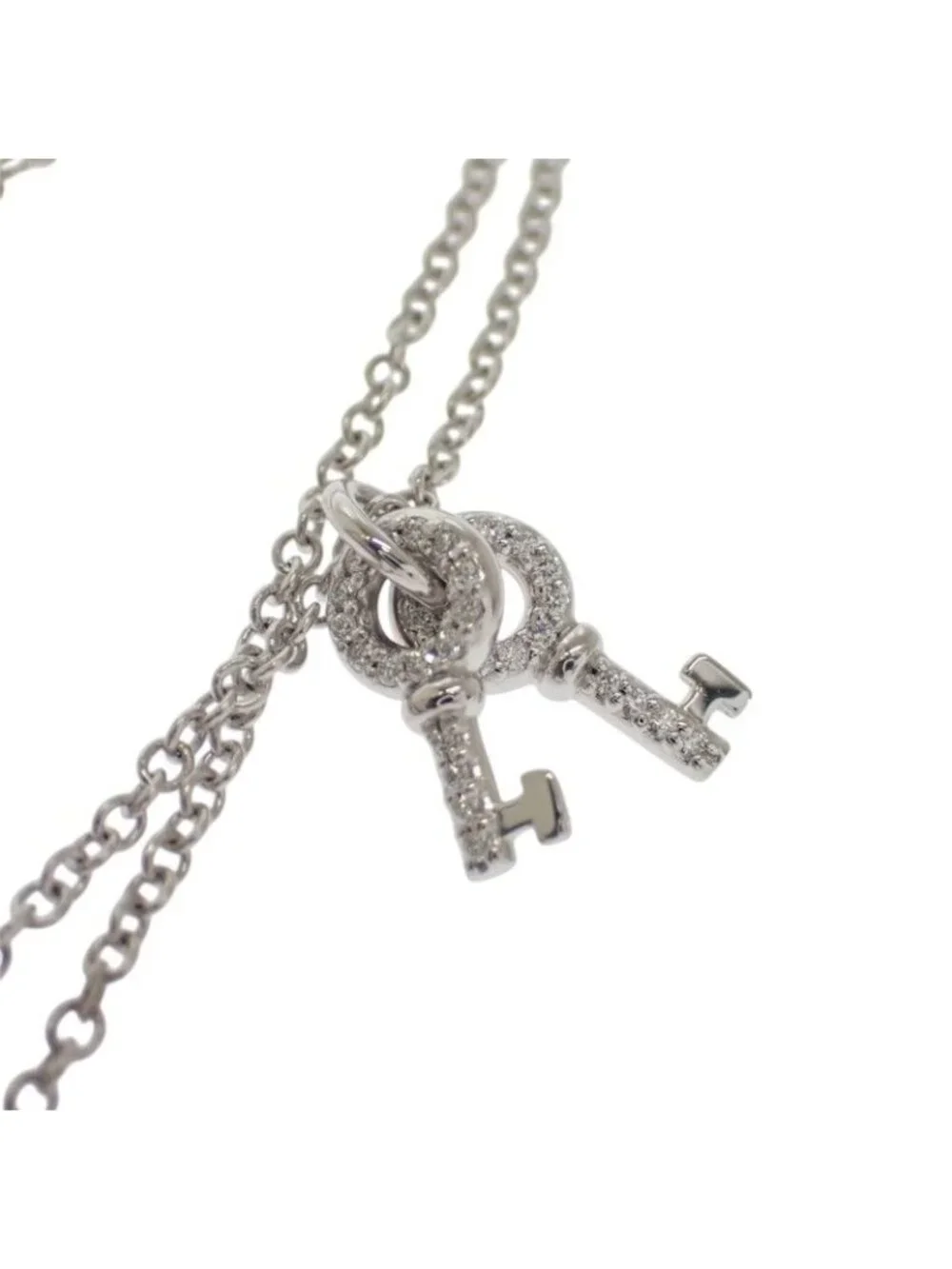 Tiffany & Co Love Heart Tag Key Return to Tiffany Bracelet 18k White Gold